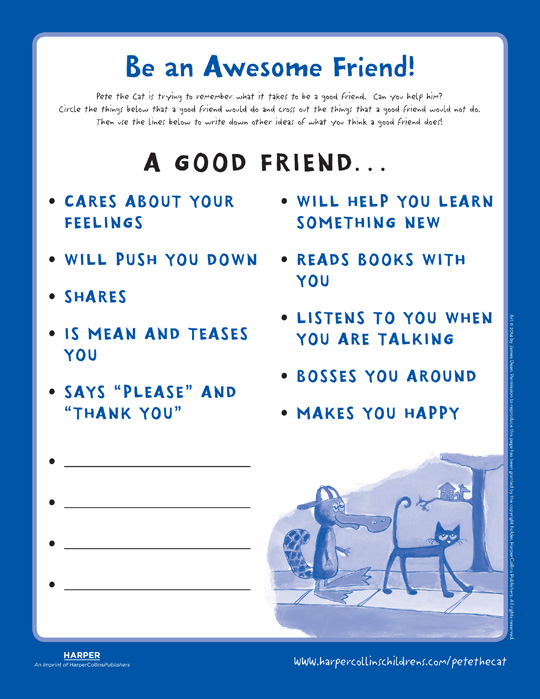 Pete the cat lesson plans